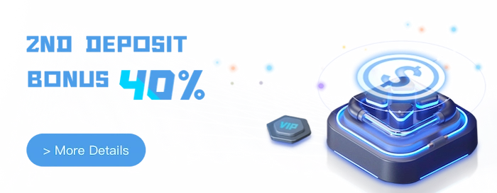 2nd Deposit Bonus 40%